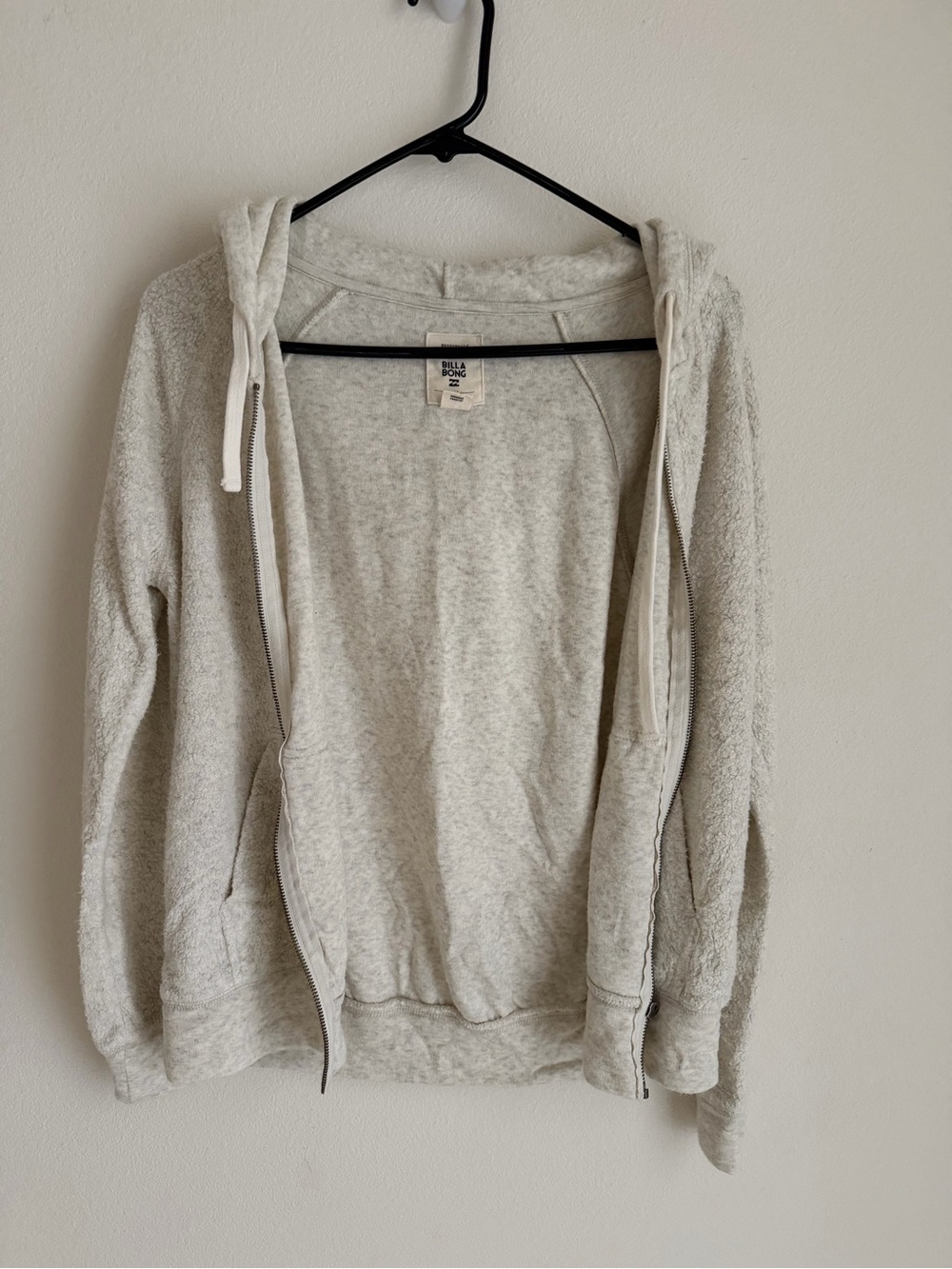 Billabong Light Gray/Cream Zip Hoodie Sweater
